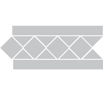 Fliesenbordüre mit diagonalen Quadraten